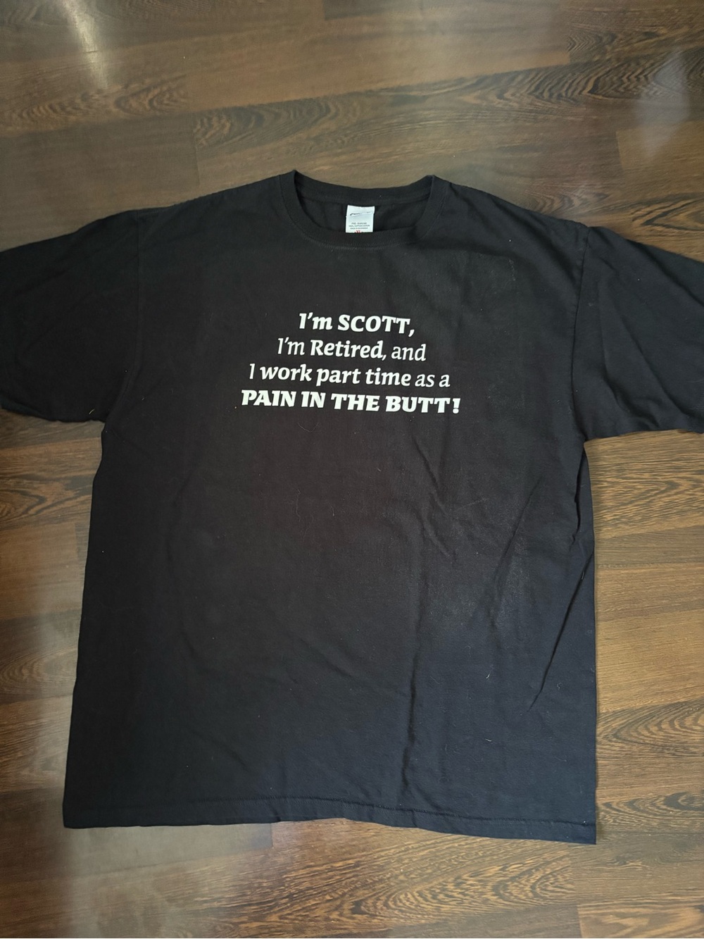 Anvil Black Short-Sleeve Graphic Tee - Bold White Text